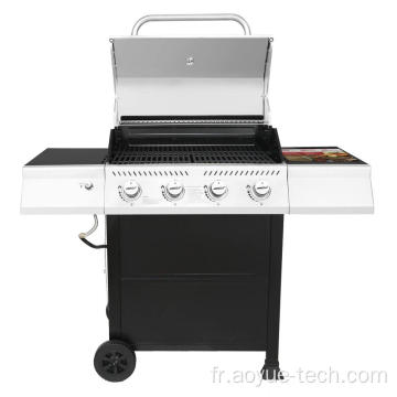 Grill barbecue en extérieur avec brûleur latéral